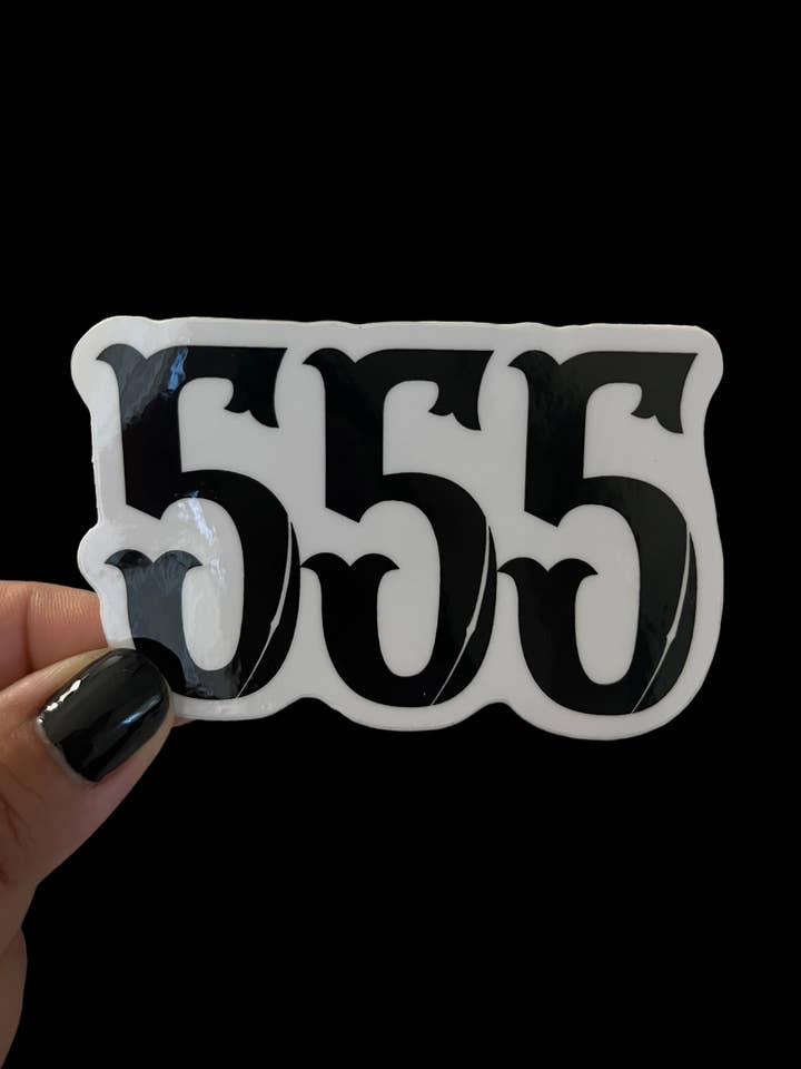 555 Angel Number Vinyl Sticker for wholesale by I Will Cut You Creations