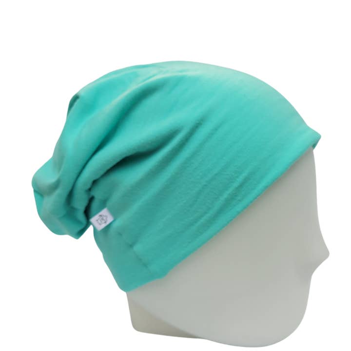 Slouchy Beanie - Aqua for wholesale by Qui Co