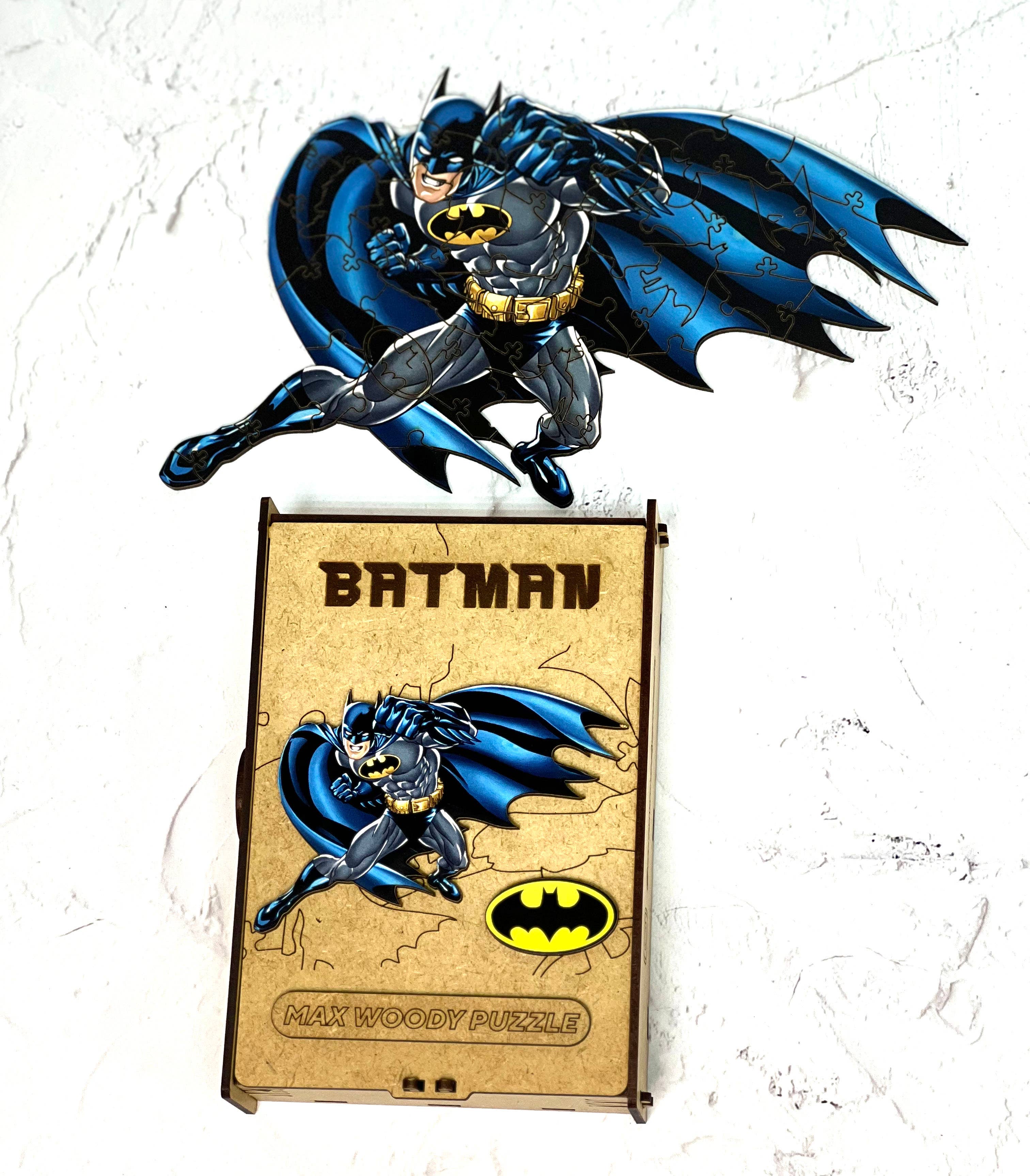 Max Woody™ - Wholesale Puzzle - Kids - Wood Jigsaw Puzzle Unique Shapes The Batman M Size 90 pcs6