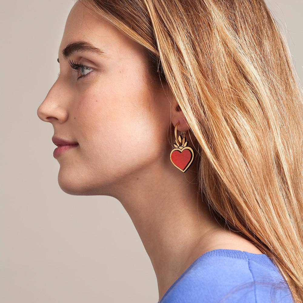 Materia Rica ☀️ - Wholesale Dangle Earrings - Corazones1