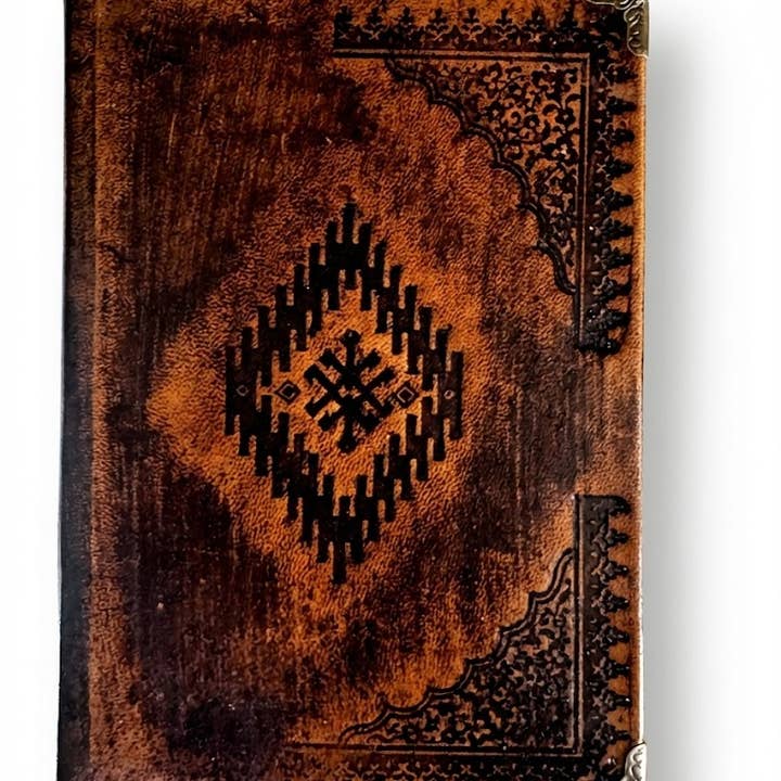 Handgefertigtes Lederjournal-Notizbuch – Vintage Ethno-Muster für den Großhandel von ML Marcaleather