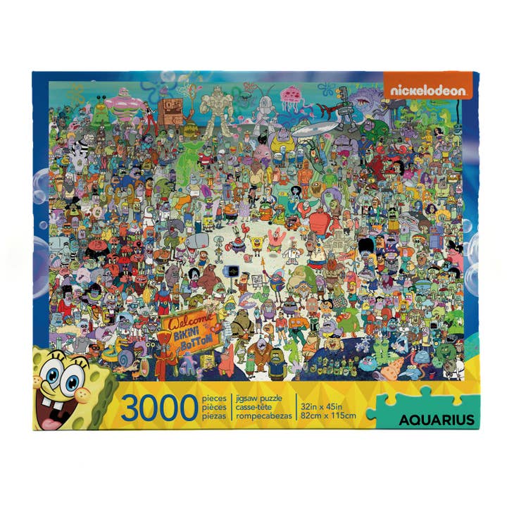 AQUARIUS, GAMAGO, ICUP, & ROCK SAWS by NMR Brands - Wholesale Puzzle - Adult - SpongeBob SquarePants 3000 Piece Jigsaw Puzzle