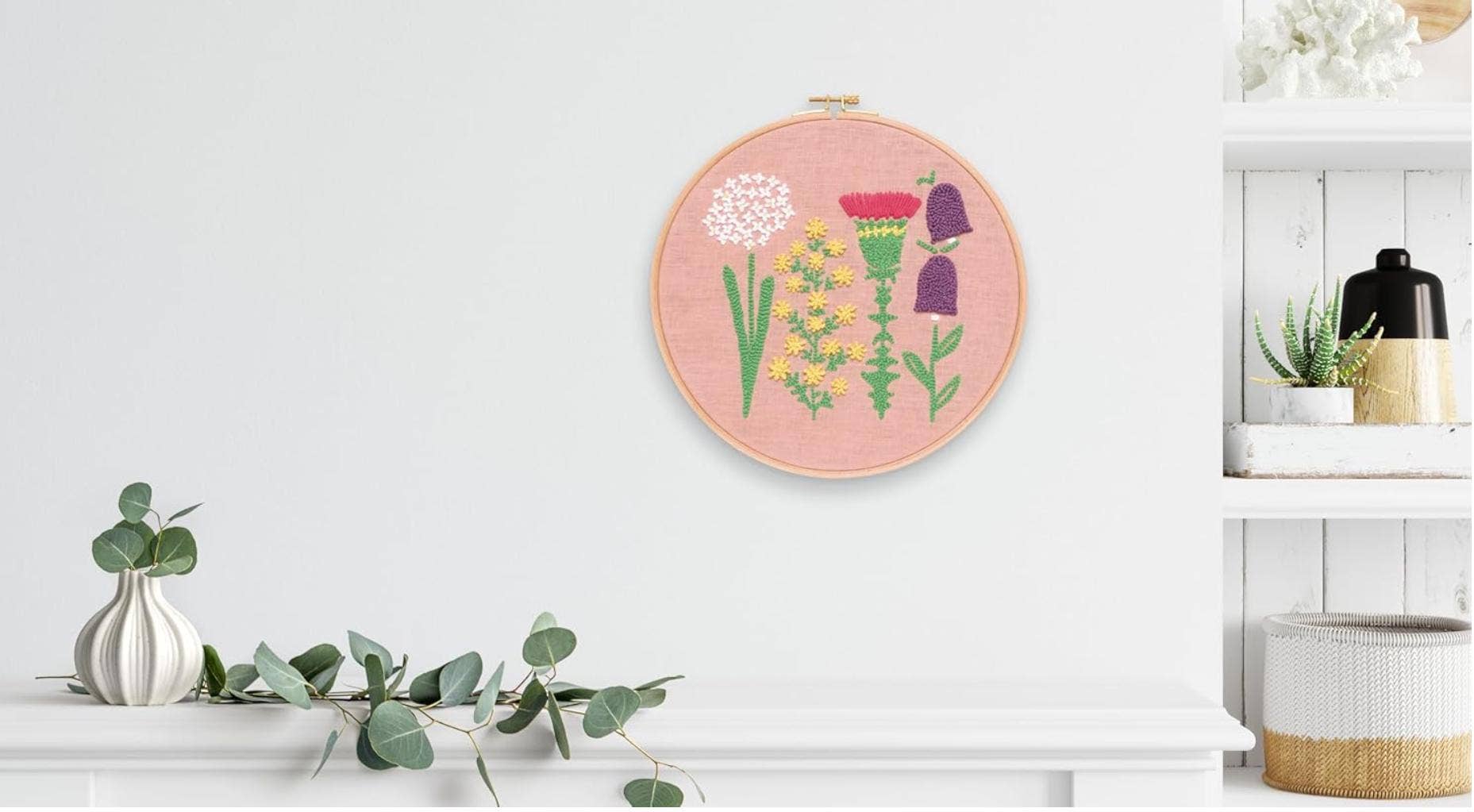 「FUNJI」In Japan - Wholesale Embroidery/Cross Stitch Supplies - Punch Needle Kit: Japanese Floral Embroidery Art - DIY Craft1