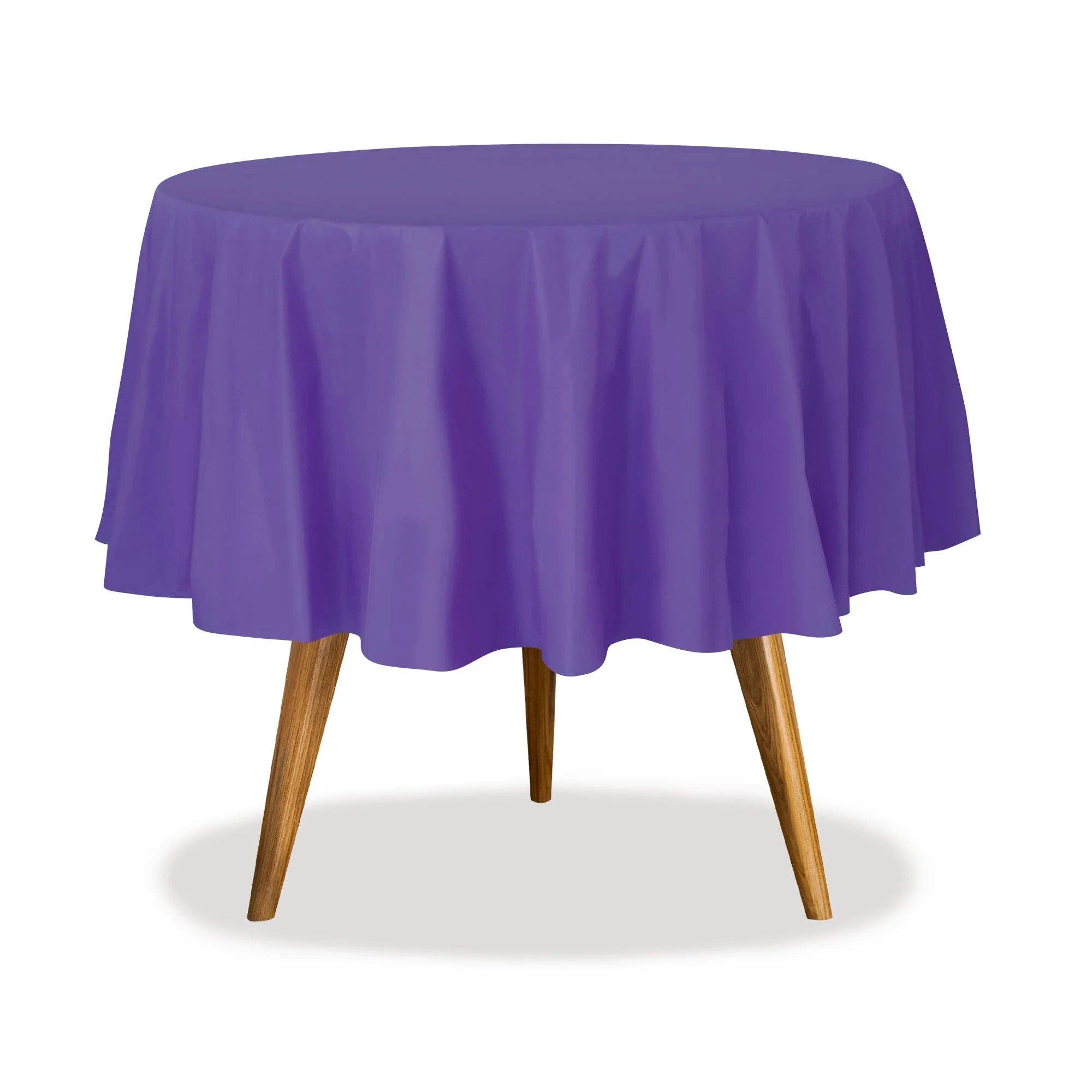 EcoQuality - Wholesale Tablecloth - 84" Round Tablecover – Stylish Disposable in Vibrant Colors4