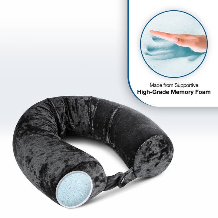 Cloudz - Wholesale Travel Pillow - Cloudz Flex Multi Use Memory Foam Travel Pillow - Grey