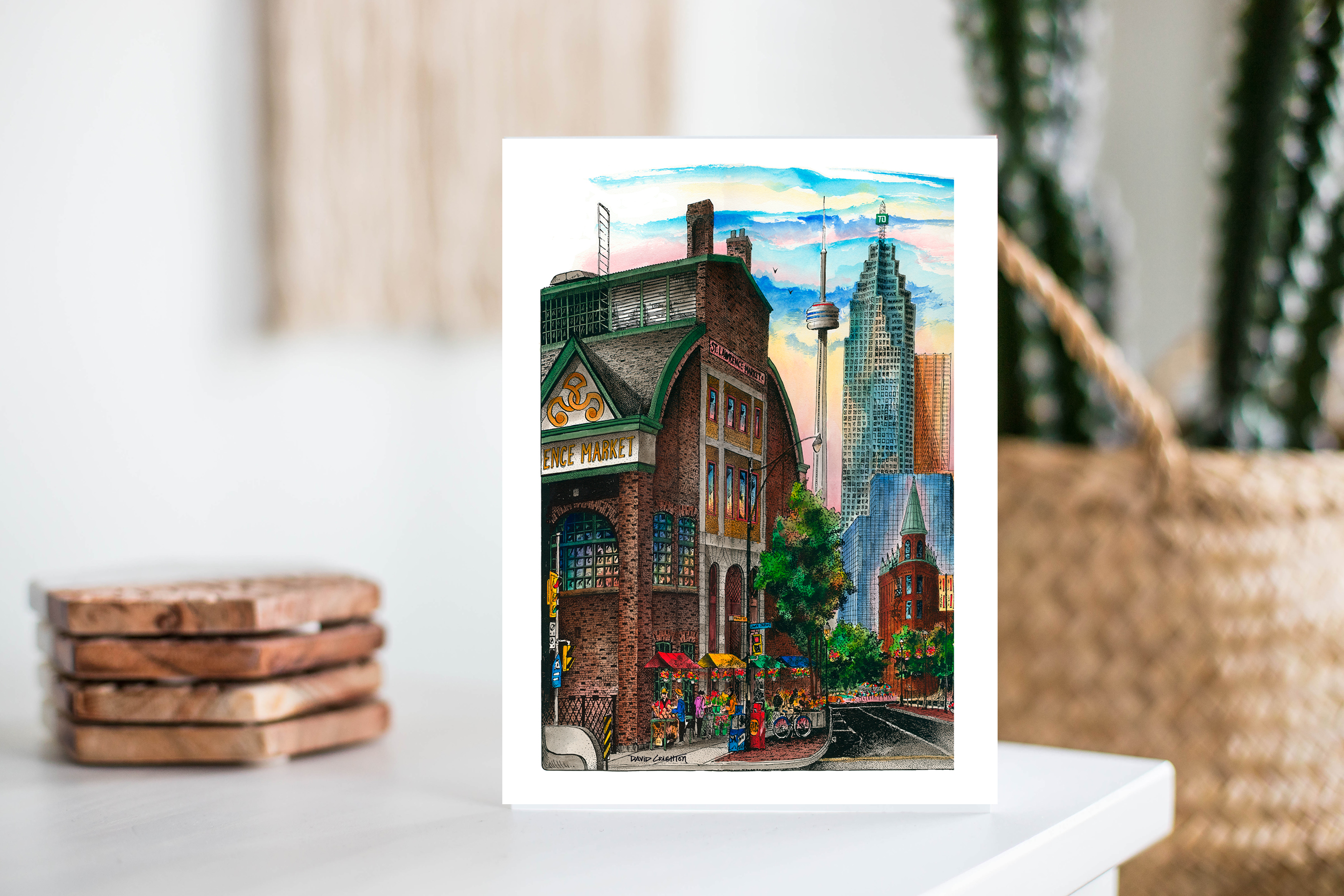 Totally Toronto Art/Sassy City Studio - Wholesale Everyday Greeting Card - St. Lawrence Market Toronto Greeting Card1