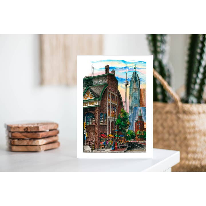 Totally Toronto Art/Sassy City Studio - Wholesale Everyday greeting card - St. Lawrence Market Toronto Greeting Card1