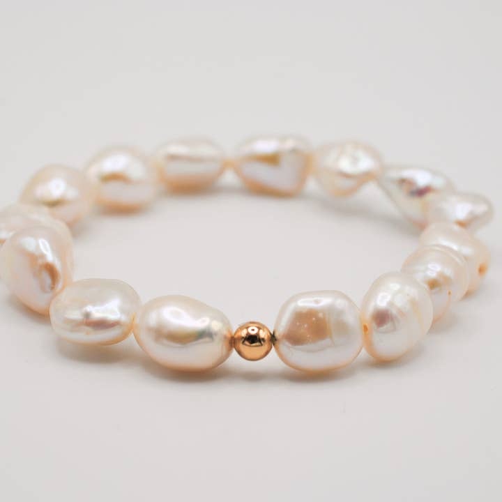 Freshwater Pearl Solo Grande Bracelet for wholesale by Ripple | Reiki Infused Jewelry