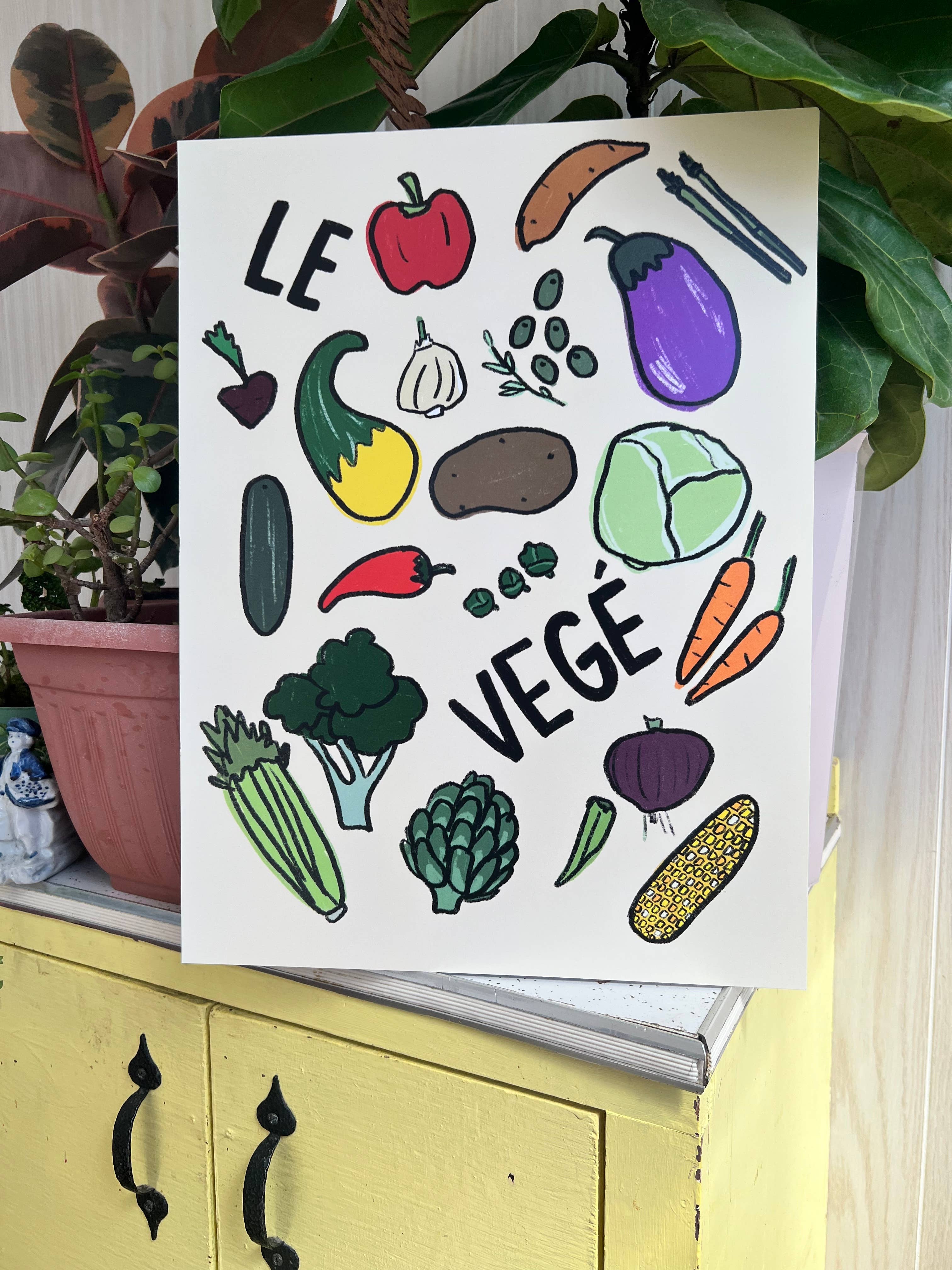 Lydia Writes Good - Wholesale Art print - LE FRUIT & LE VEGE | print, typography, illustration5