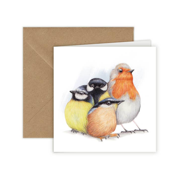 Fåglar gratulationskort, Djur födelsedagskort, Tomt kort för wholesale av Beast of Paradise