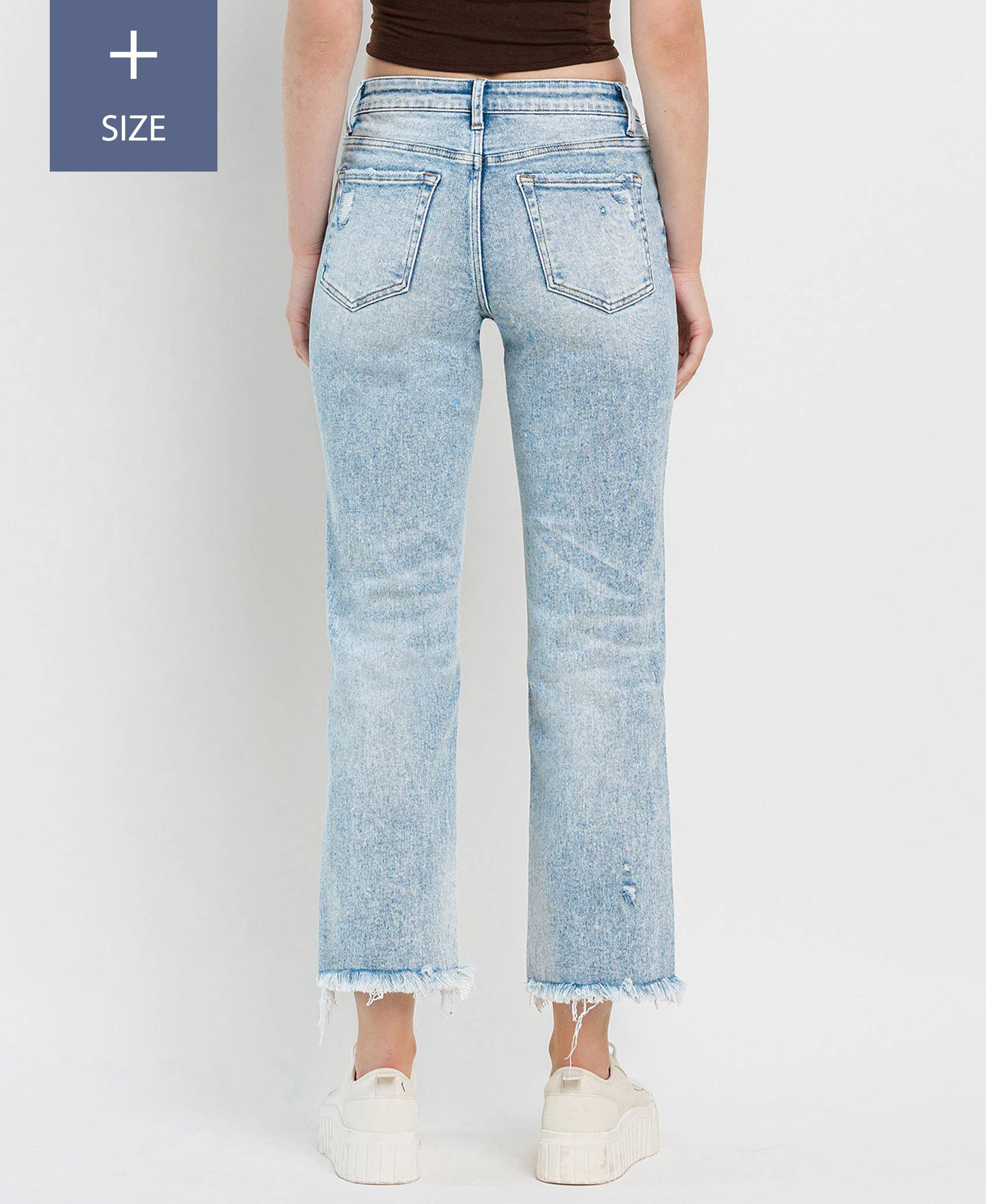 ENTDECKE MICH GERADE JEANS MIT HOHEM BUND ZUR BAUCHKONTROLLE IN ÜBERGRÖSSE LV1295-P für den Großhandel auf Faire1