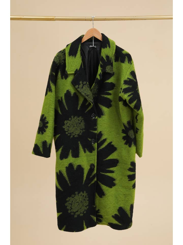 la maison des fibres naturelles - Wholesale Coat - Women's - Printed coat in wool blend 99201 80% wool 20% polyester10