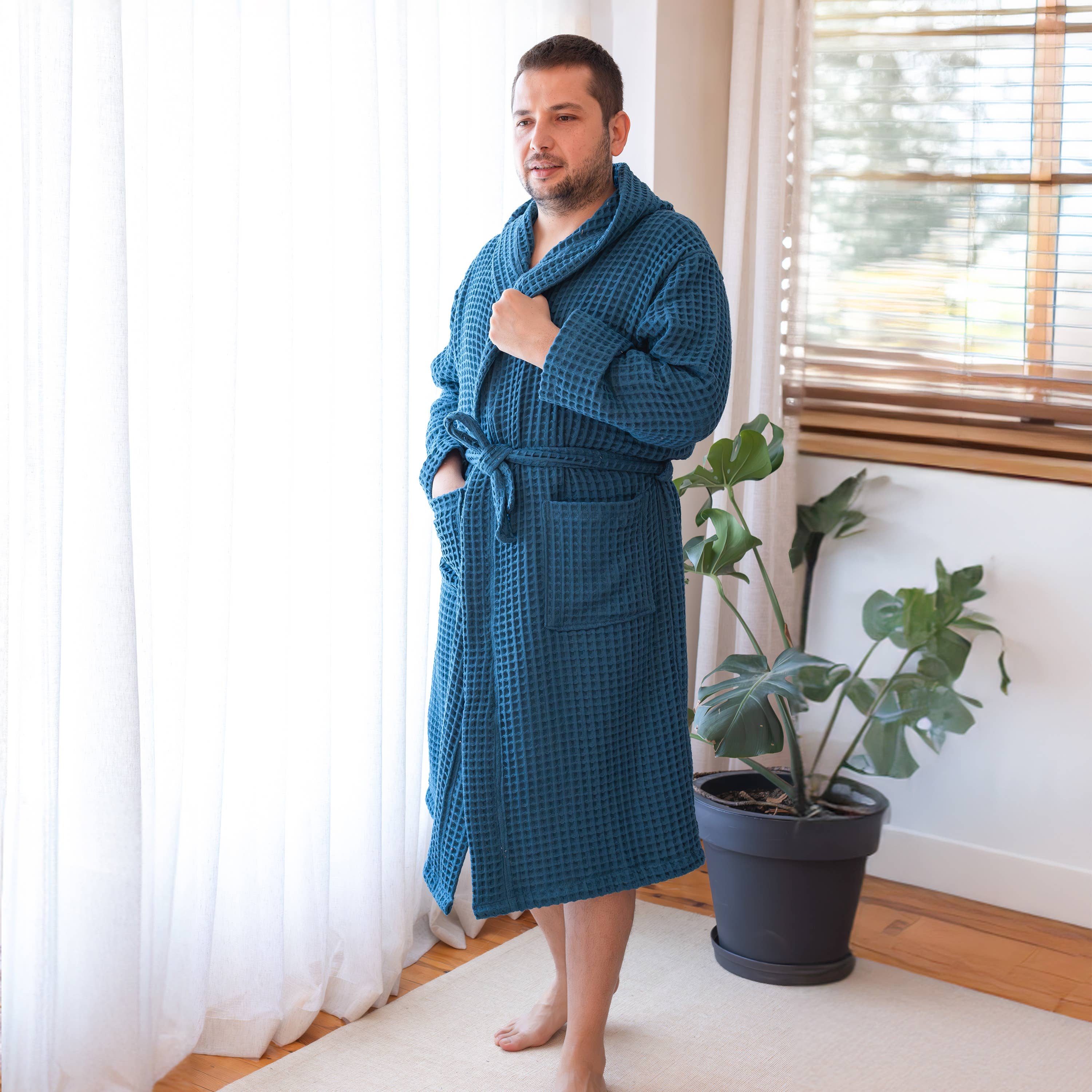 Vivamaison – Engroshandel Morgenkåbe - Unisex – Premium Vaflet Bomuld Badekåbe, Unisex Spa Komfort162