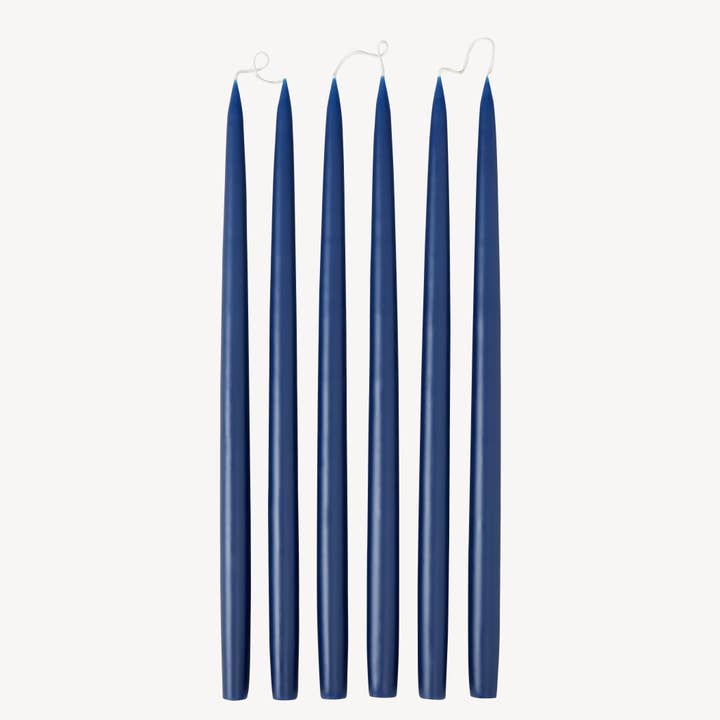 Låda med 6 ljus - Taper 45 - Marinblå för wholesale av Candle Flair