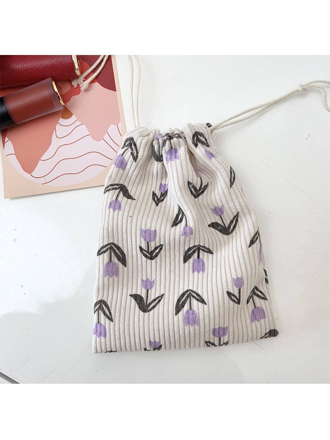 Funkyrel® Atzbranding Limited - Wholesale Pouch - Women's - Cosbai - Floral Drawstring Pouch - Mini & Portable10