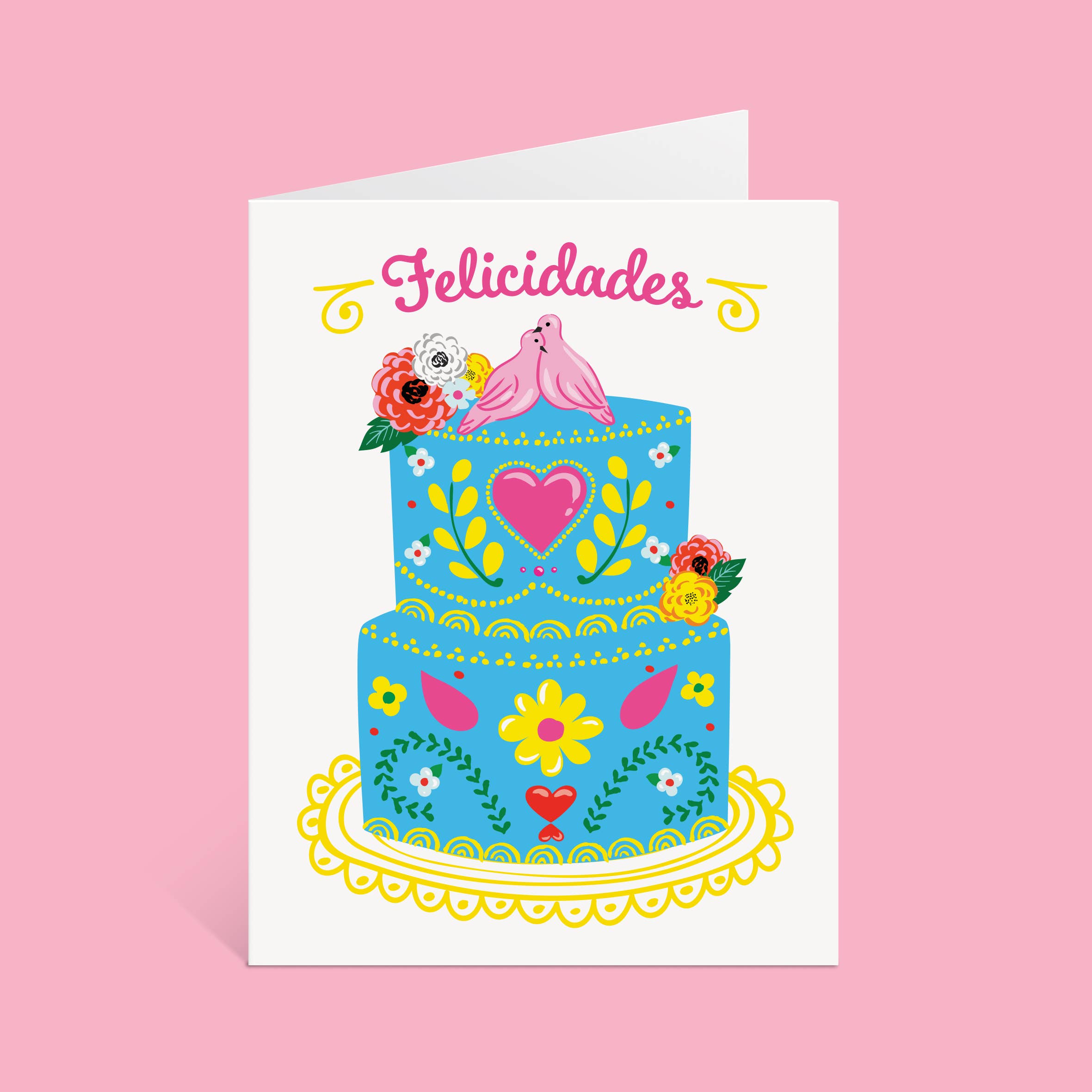 Lucy Loves Paper - Wholesale Wedding Card - Felicidades | Wedding Card In Spanish & Portuguese (A2)2