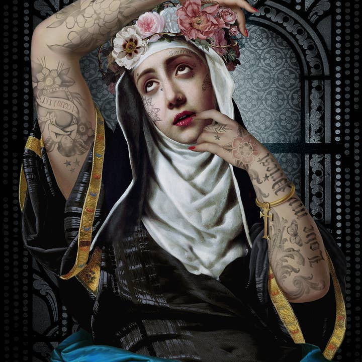 AFFICHE A4 SAINTE RITA pour la vente par Voglio Bene