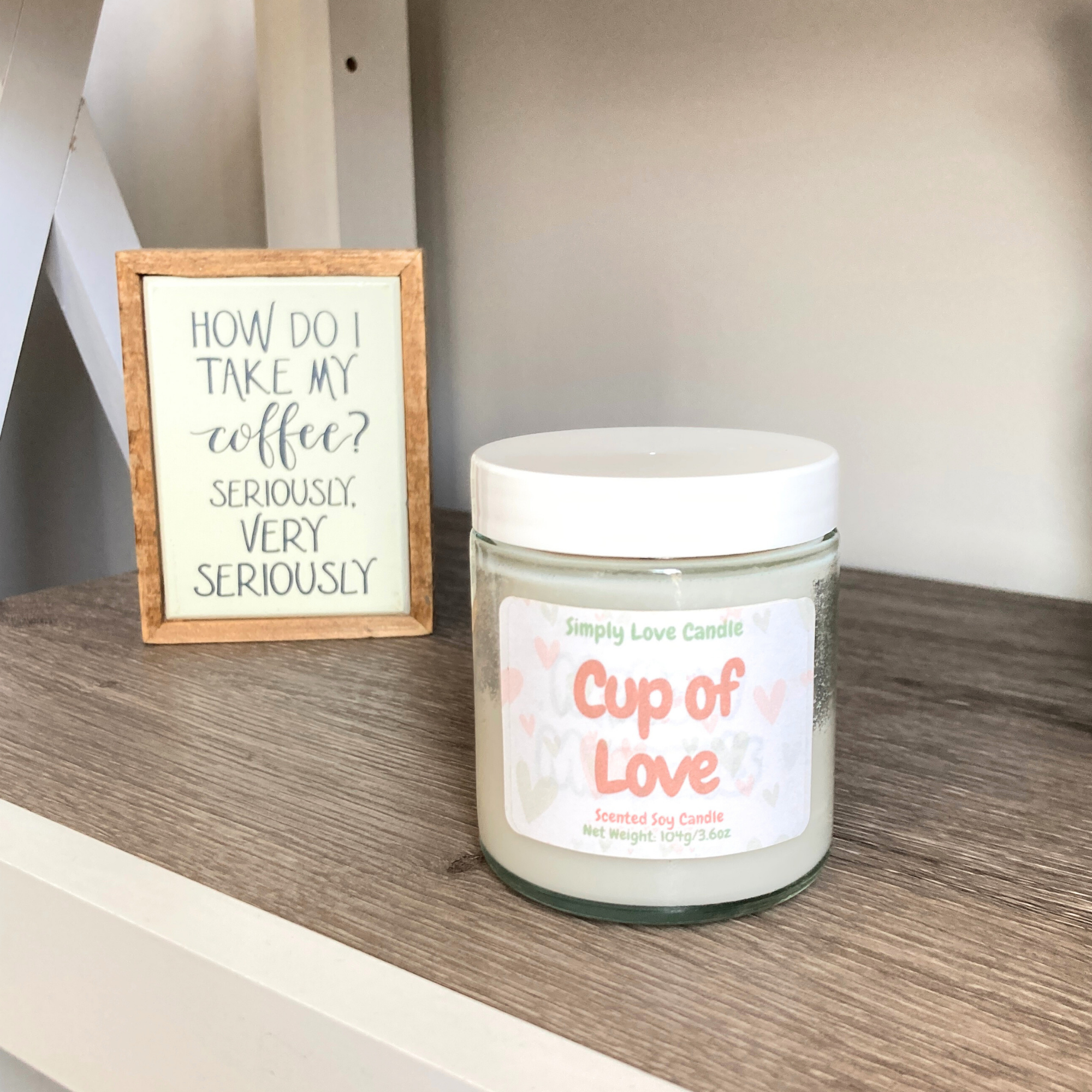 Simply Love Candle - Wholesale Jar/Filled Candle - Coffee 3.6 oz Candle | Soy Candle in Glass Jar with Lid3