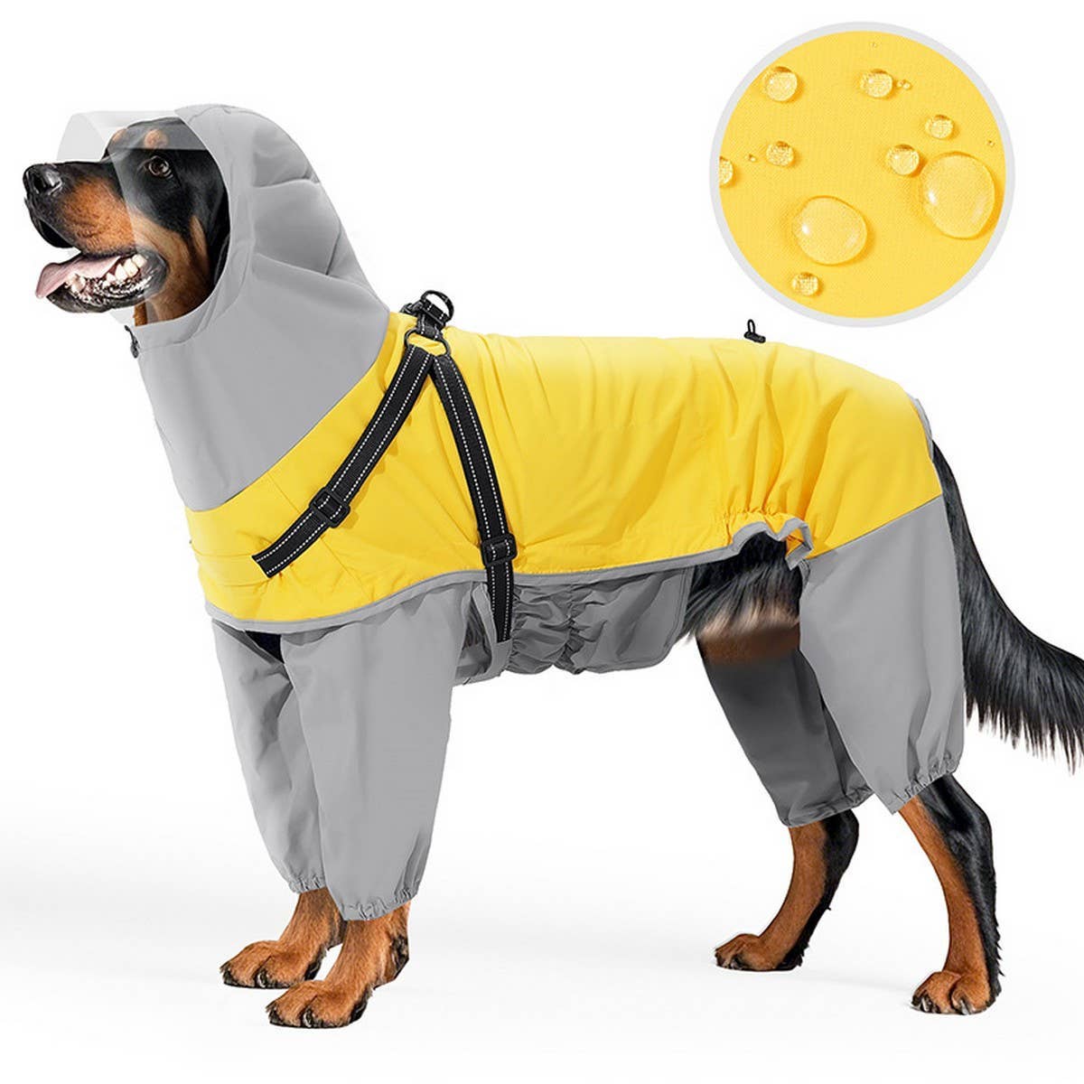 PAWPAWwholesale - Wholesale Pet Raincoat - Dog - Full-Cover Dog Raincoat with  Hood & Leash Hole_CWMM74630