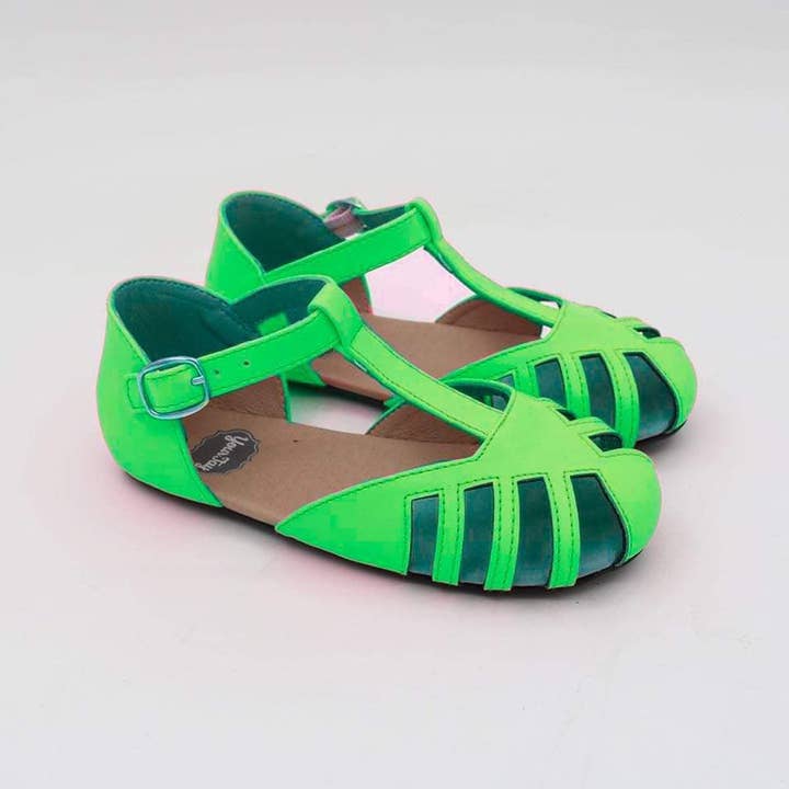 PRE-ORDER Gray Cutout Shoes - Neon Green for wholesale by Yourtay