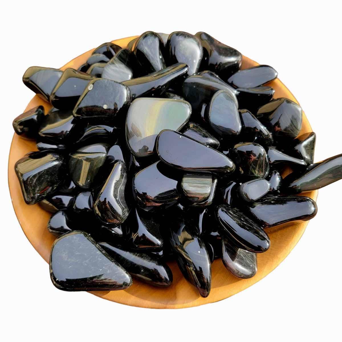 Lapidary Central – wholesale Spiritual stone/crystal – Velvet Obsidian Tumbled Polished Pocket Stones!9