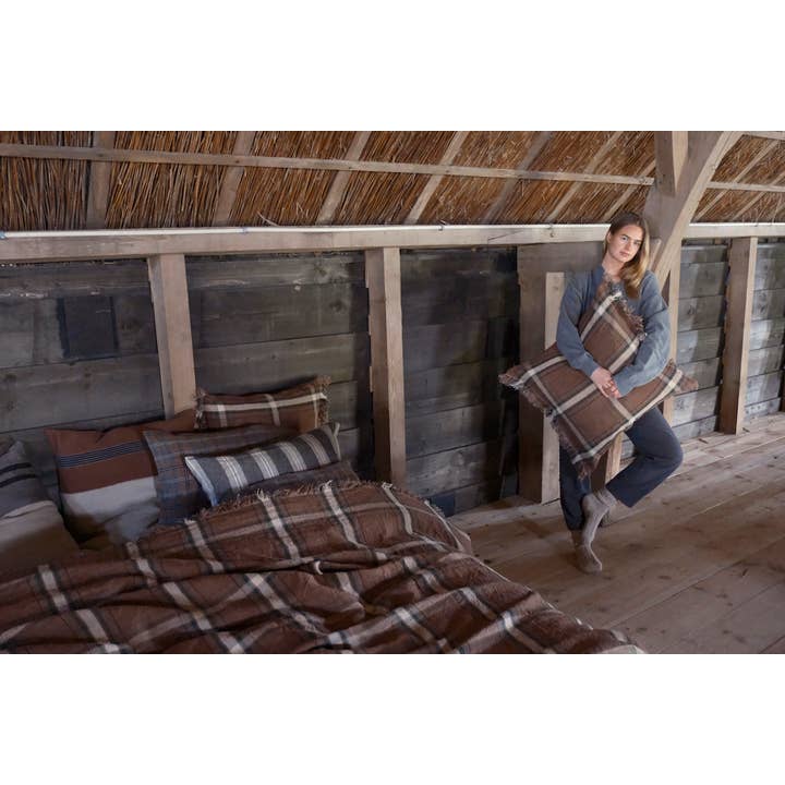 Libeco Home - Wholesale Throw Pillow Cover - Rowan Pillow cover Check 63x63cm 100% linen4