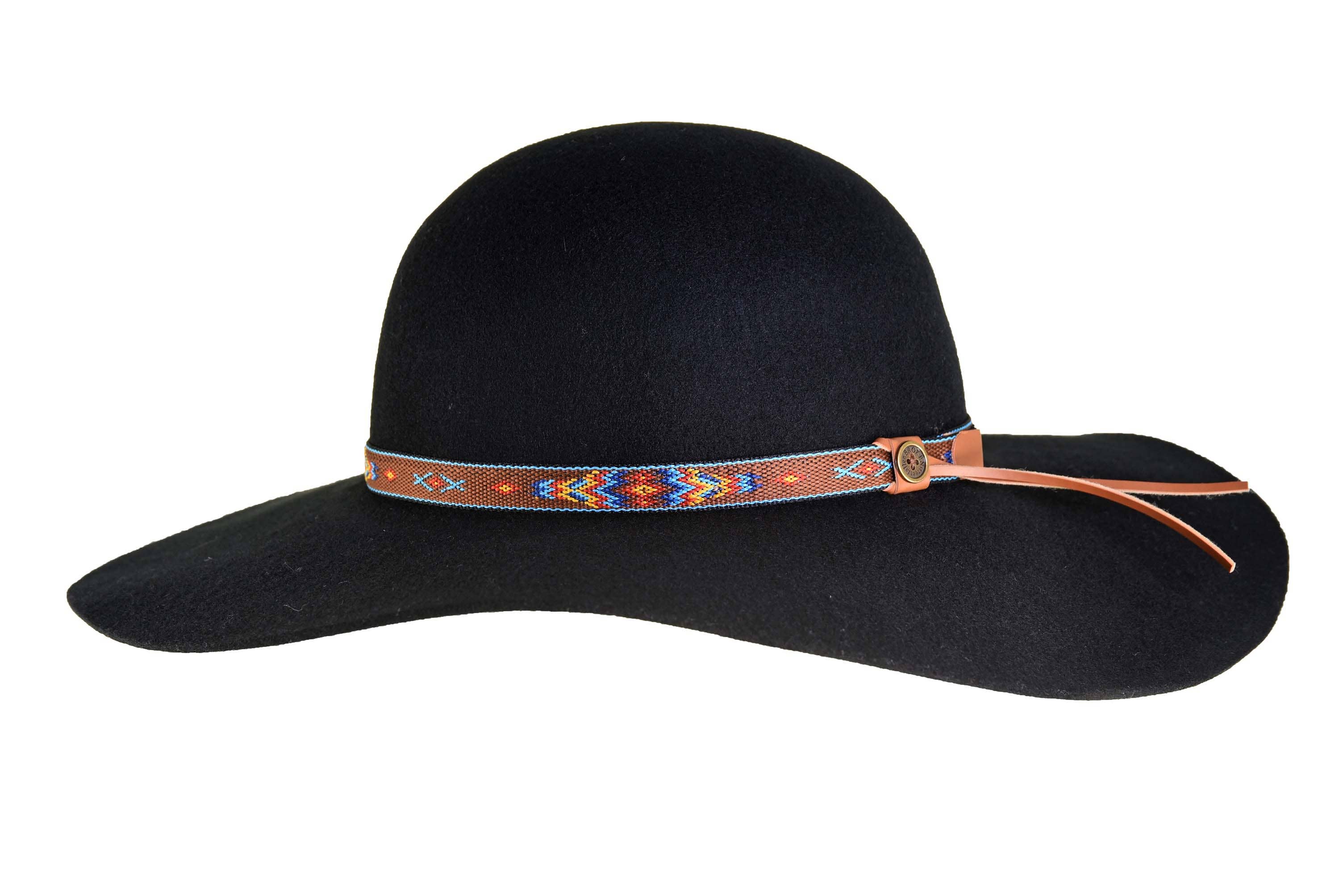 Negro Sombrero de fieltro flexible The Little Hippie, negro de venta al por mayor en Faire2