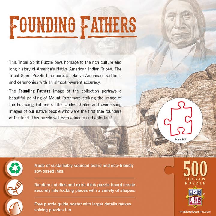 Masterpieces Puzzles - Wholesale Puzzle - Adult - Founding Fathers 500 Piece Jigsaw Puzzle2