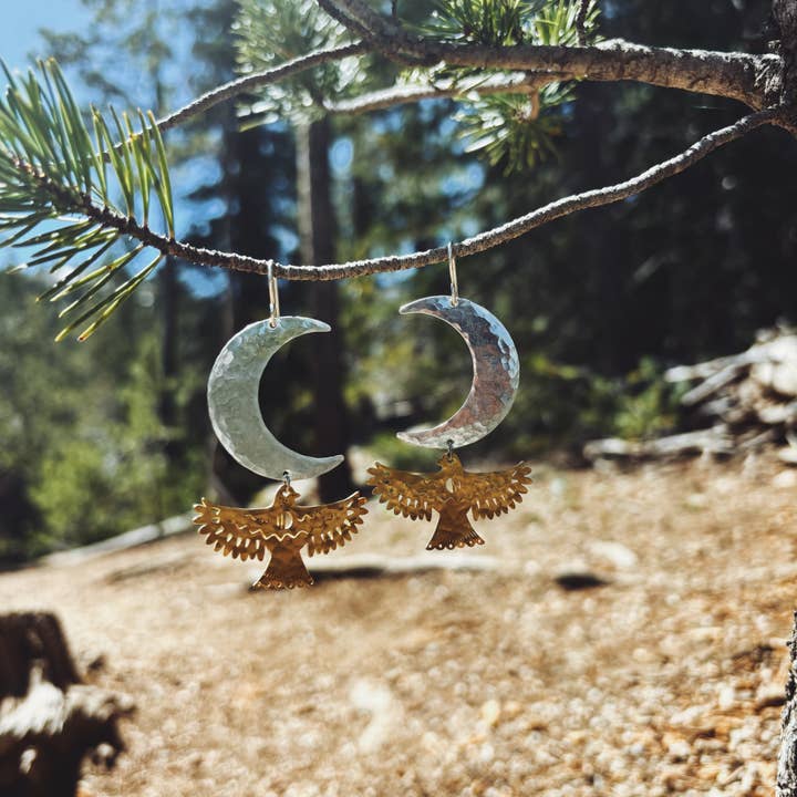 Fluff Hardware - Wholesale Dangle Earrings - Handmade Night Wing Earrings