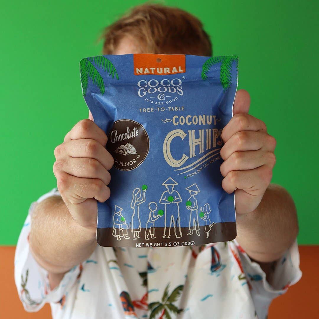 CocoGoods Co - Wholesale Chips - Natural Toasted Coconut Chips, Chocolate 3.5 oz Zip Lock Bag5