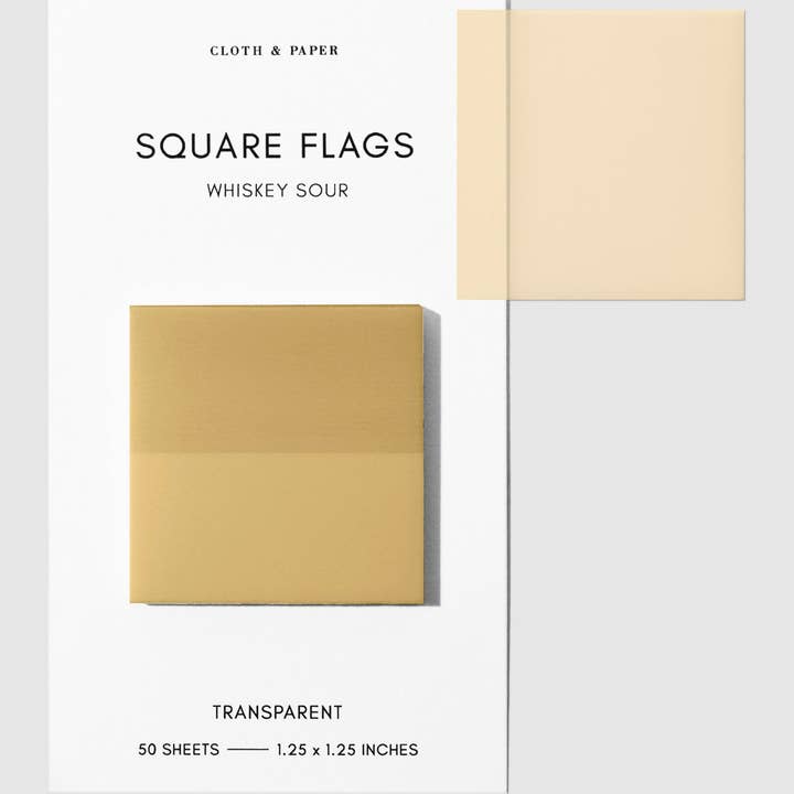 Cloth & Paper - Wholesale Bookmark - Square Transparent Page Flags58