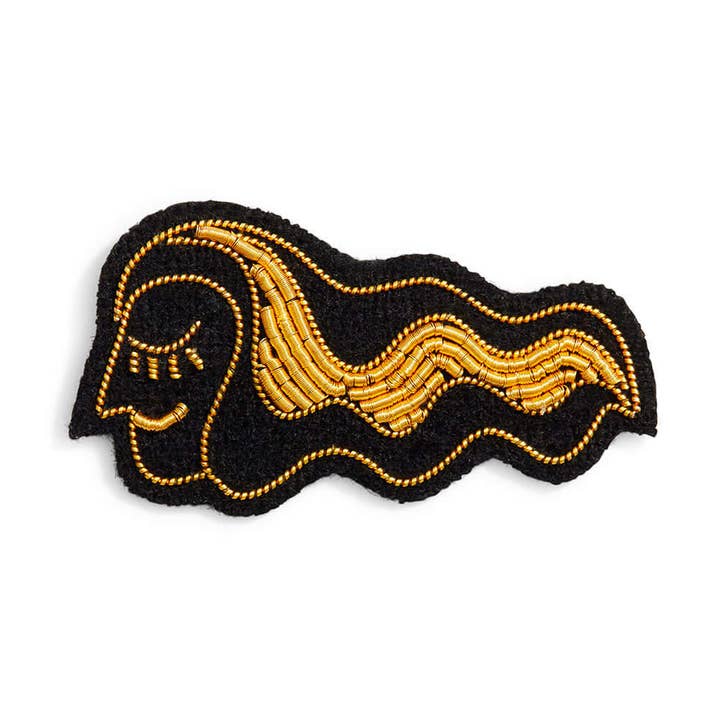 Hand embroidered brooch - Virgo for wholesale by Macon & Lesquoy