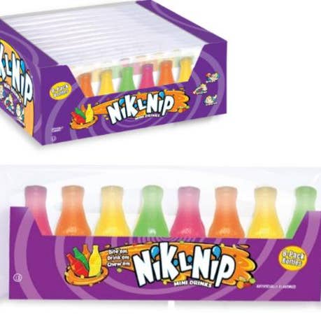 Mr. YuYu's Chililicious Candy - Wholesale Hard Candy - Nik-L-Lip Wax Bottle Candy 8PK Original 12 Count