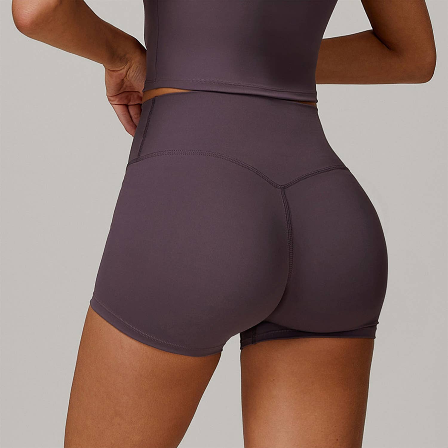 Crave by FW - Wholesale Athletic Shorts - Women's - No Front Seam High Waist Biker Shorts3