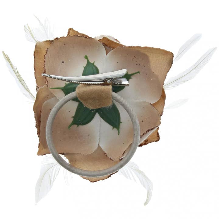 Topkids Accessories - Wholesale Fascinator Hat - Women's - Rose Flower Hair Clip Hairband Floral Corsage Fascinator Hair Band Aligator Beak Grip for Women & Girls Wedding Prom Party Special Occasion27