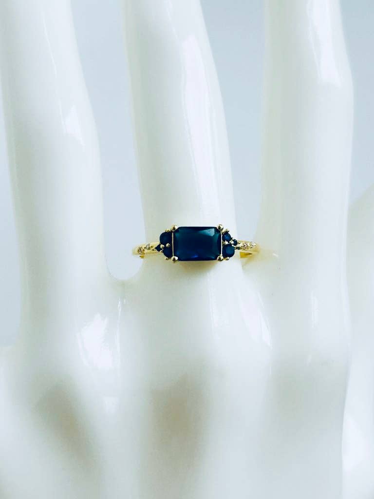 Modern Opus - Wholesale Multi-Stone Ring - LG Blue Rectangular Ring1