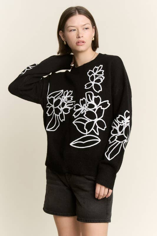 JADE BY JANE - Venta al por mayor Jersey de punto - Mujer - JERSEY DE PUNTO BORDADO FLORAL2