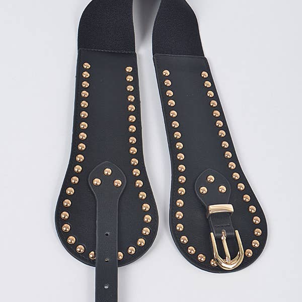 3AM BY H&D ACCESSORIES - Wholesale Belt - Women's - Studded Wide Stretch Belt6