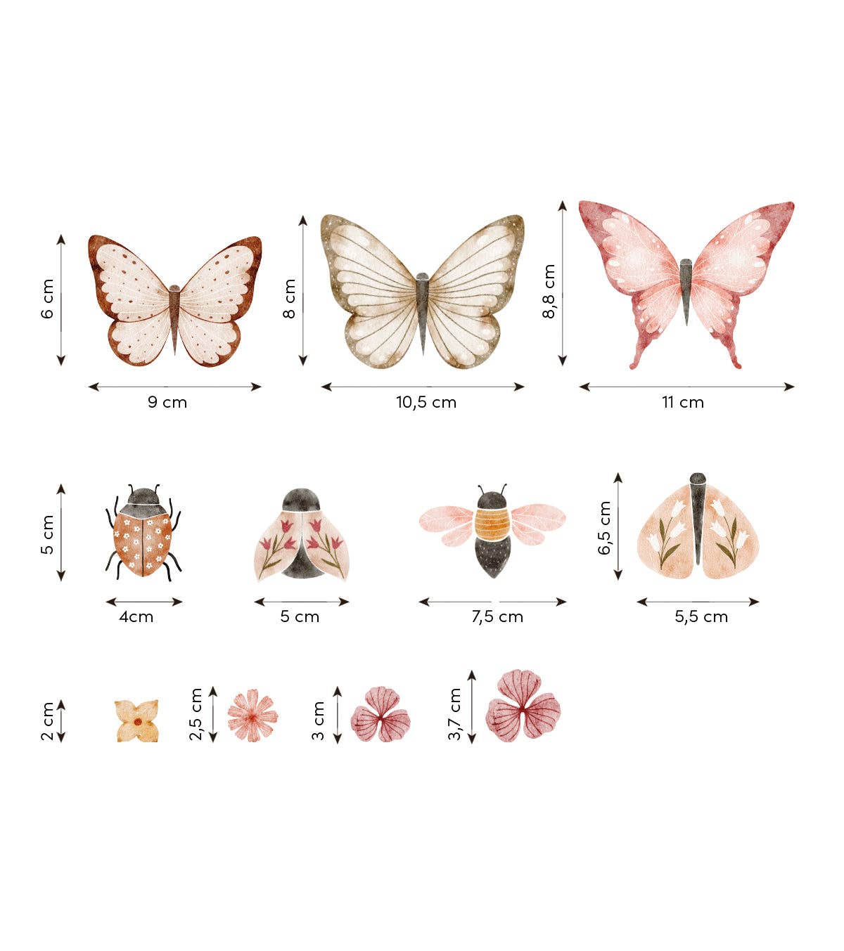 LILIPINSO - Wholesale Sticker - Kids & Baby - COCCINELLA - Stickers muraux - Papillons et insectes3