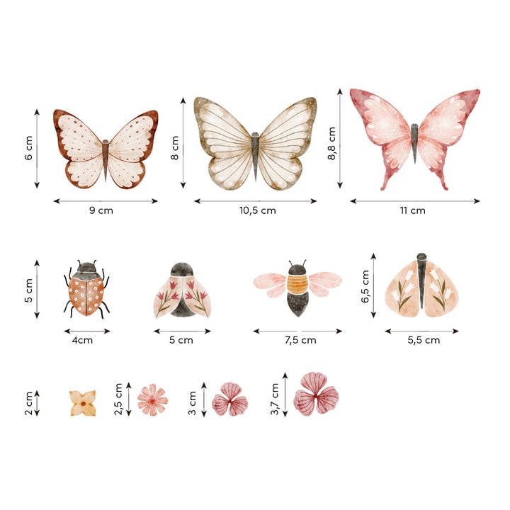 LILIPINSO - Wholesale Sticker - Kids & Baby - COCCINELLA - Stickers muraux - Papillons et insectes3