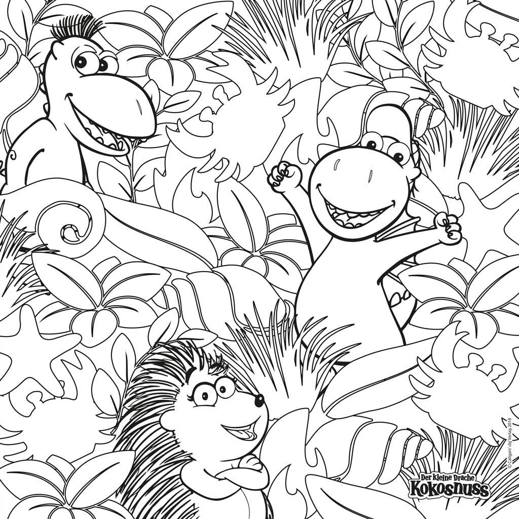 Playmatt - Wholesale Coloring Mat - Kids & Baby - Little Dragon Coconut Coloring Playmat - Washable1