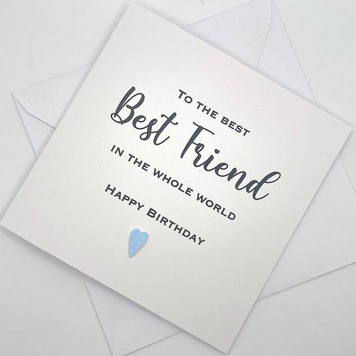 Best Friend Birthday Card. Best Best friend in the World for wholesale by Looks Inviting