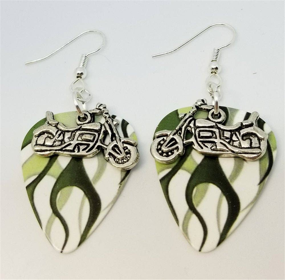 Simply Raevyn - Wholesale Dangle Earrings - Motorcycle Charm Guitar Pick Earrings40