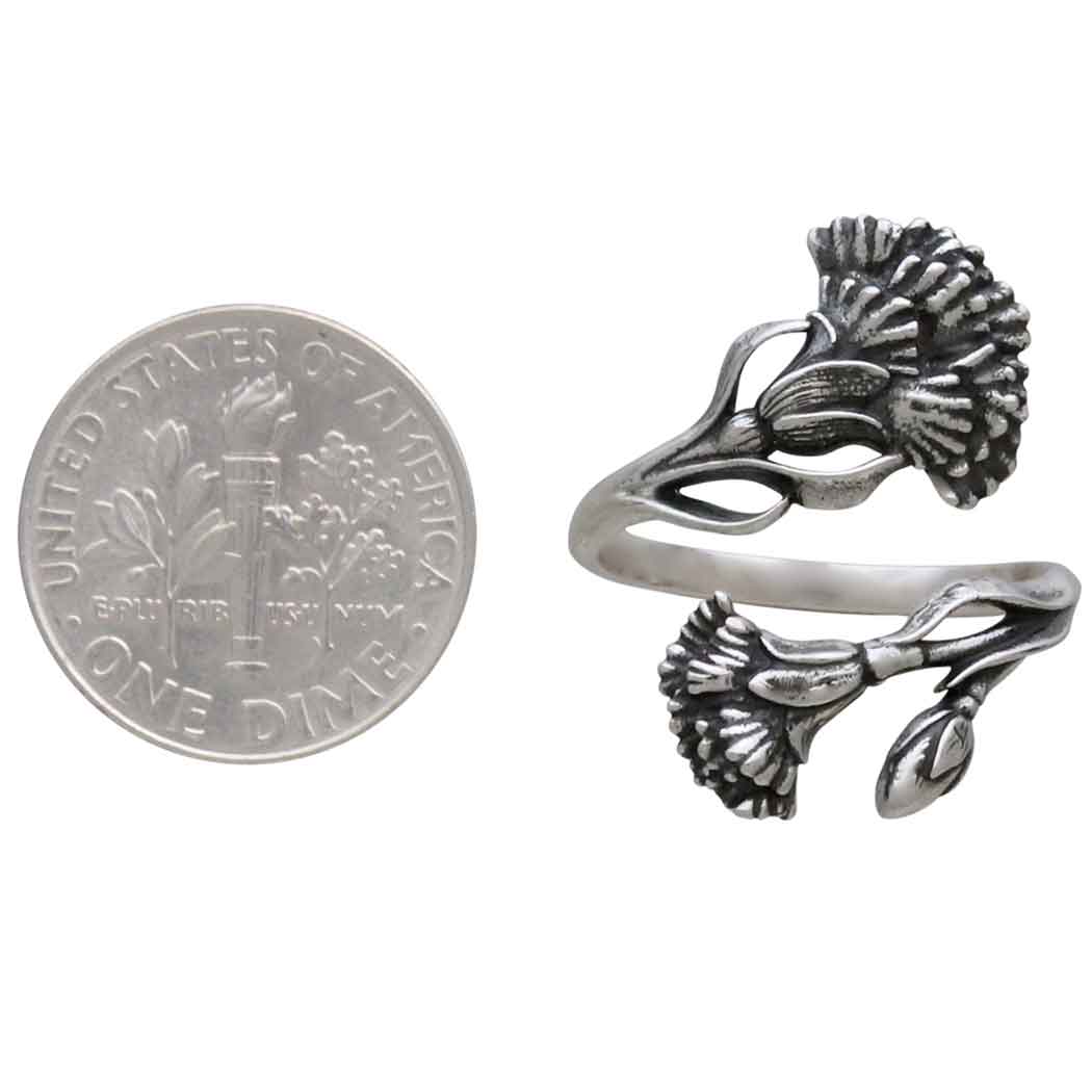 Nina Designs - Vente Bague de cocktail/de cérémonie - Bagues ajustables fleurs de naissance en argent sterling14