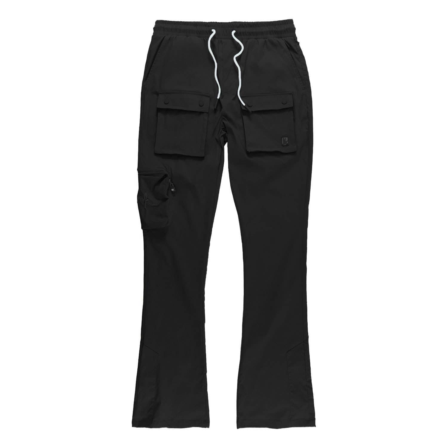 M1625 SARTONI Nylon Stacked Pants - Black for wholesale on Faire1