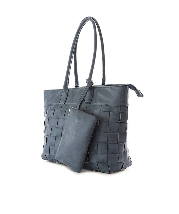 22 Tote - Wholesale Tote Bag - Women's - Woven Tote with Detachable Wristlet Pouch6