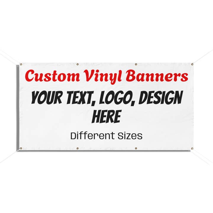Bannières en vinyle personnalisées Décor de vitrine lumineux, publicité commerciale, affichage intérieur/extérieur, promotion accrocheuse, enseignes commerciales pour la vente par MonkeyFeetGraphics