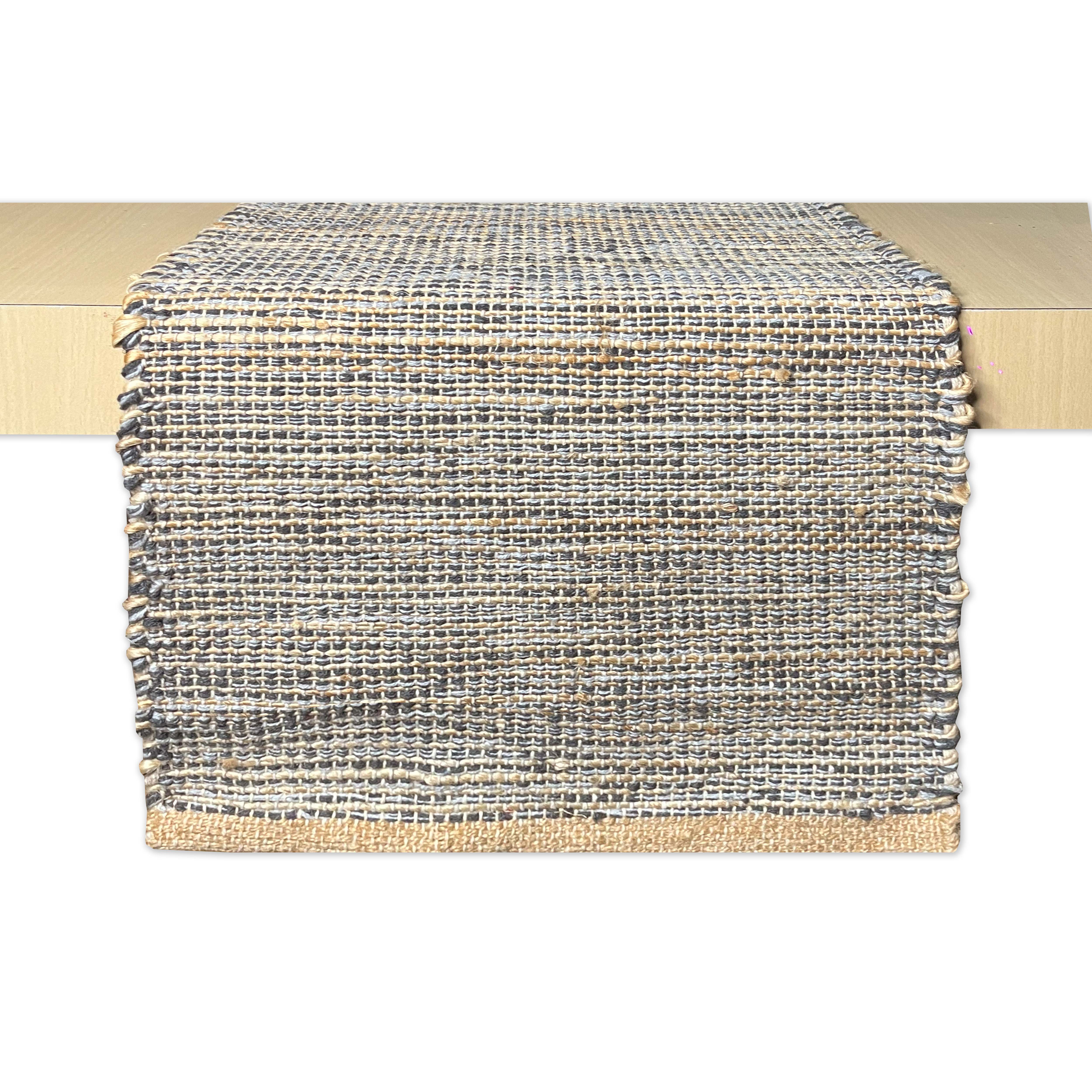 OMBRE TABLE RUNNER, NATURAL JUTE- GREY, 13'' x 72''. for wholesale on Faire1