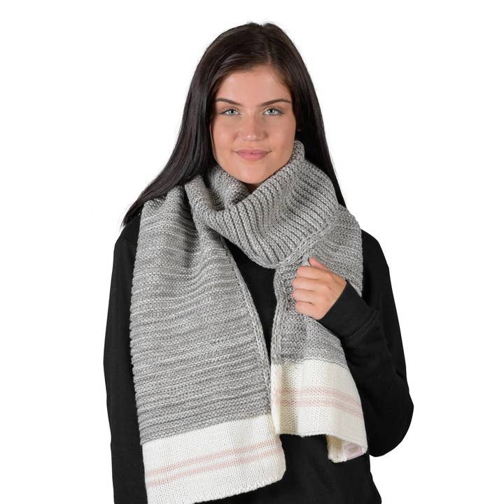 LATTELOVE - Wholesale Scarf - Women's - Canadiana Scarf by Coffee Shoppe - Deep Red Color2