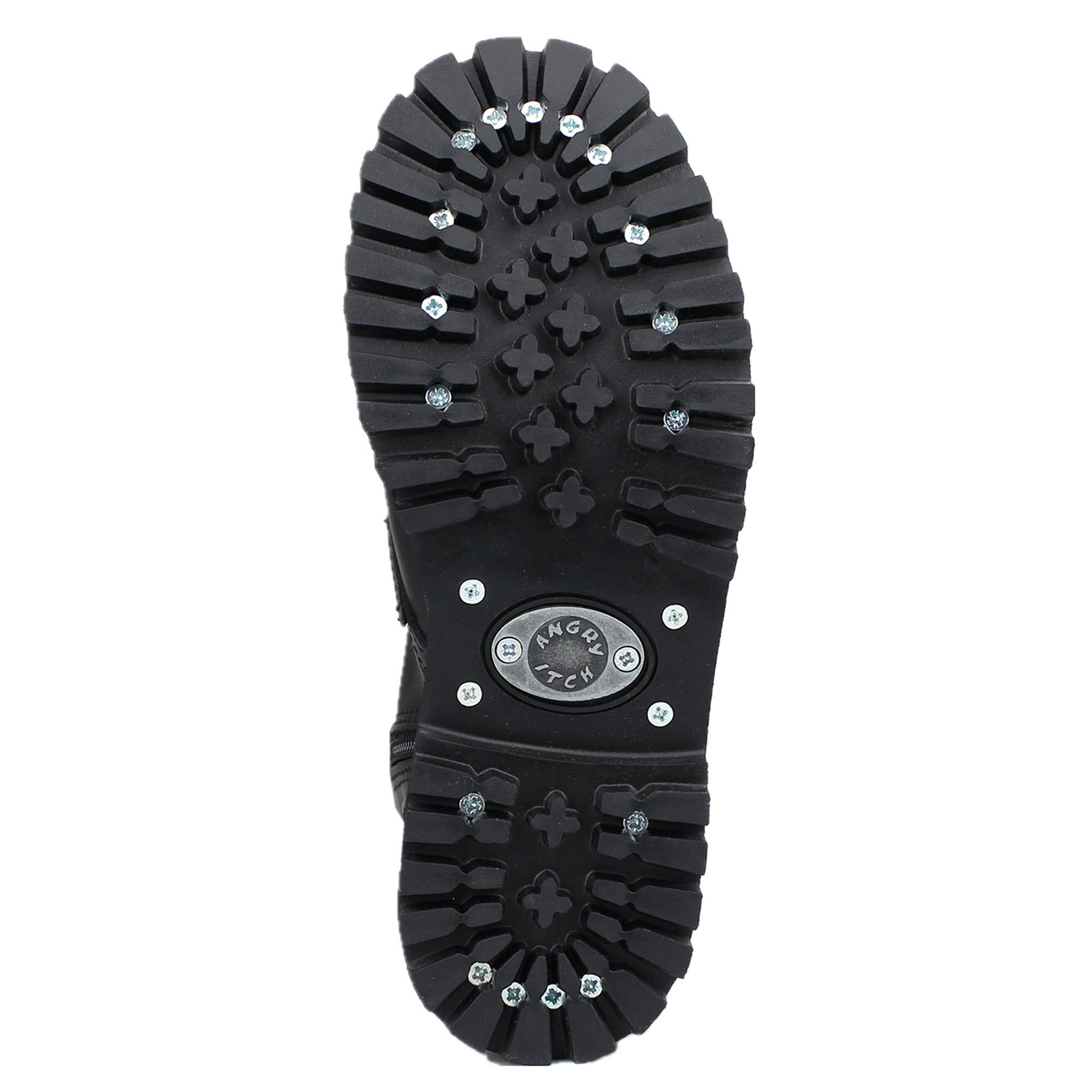 Angry Itch - Premium Boots - Wholesale Gevechtslaarzen - Heren - Zwarte leren laarzen met 14 gaatjes en 5 gespen8